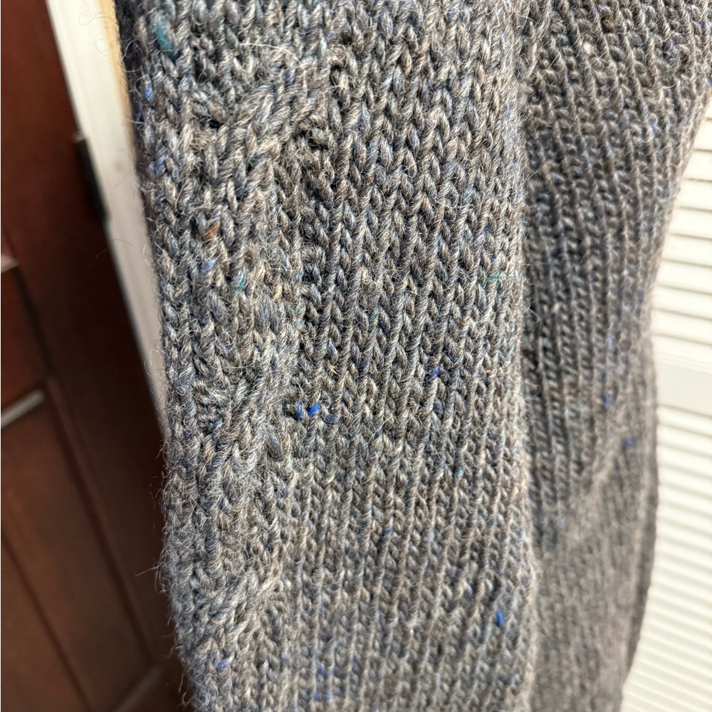 VTG Chunky Hand Knit Gray Wool Sweater Dress Mary Guild Cambridgeport, VT - Picture 6 of 7